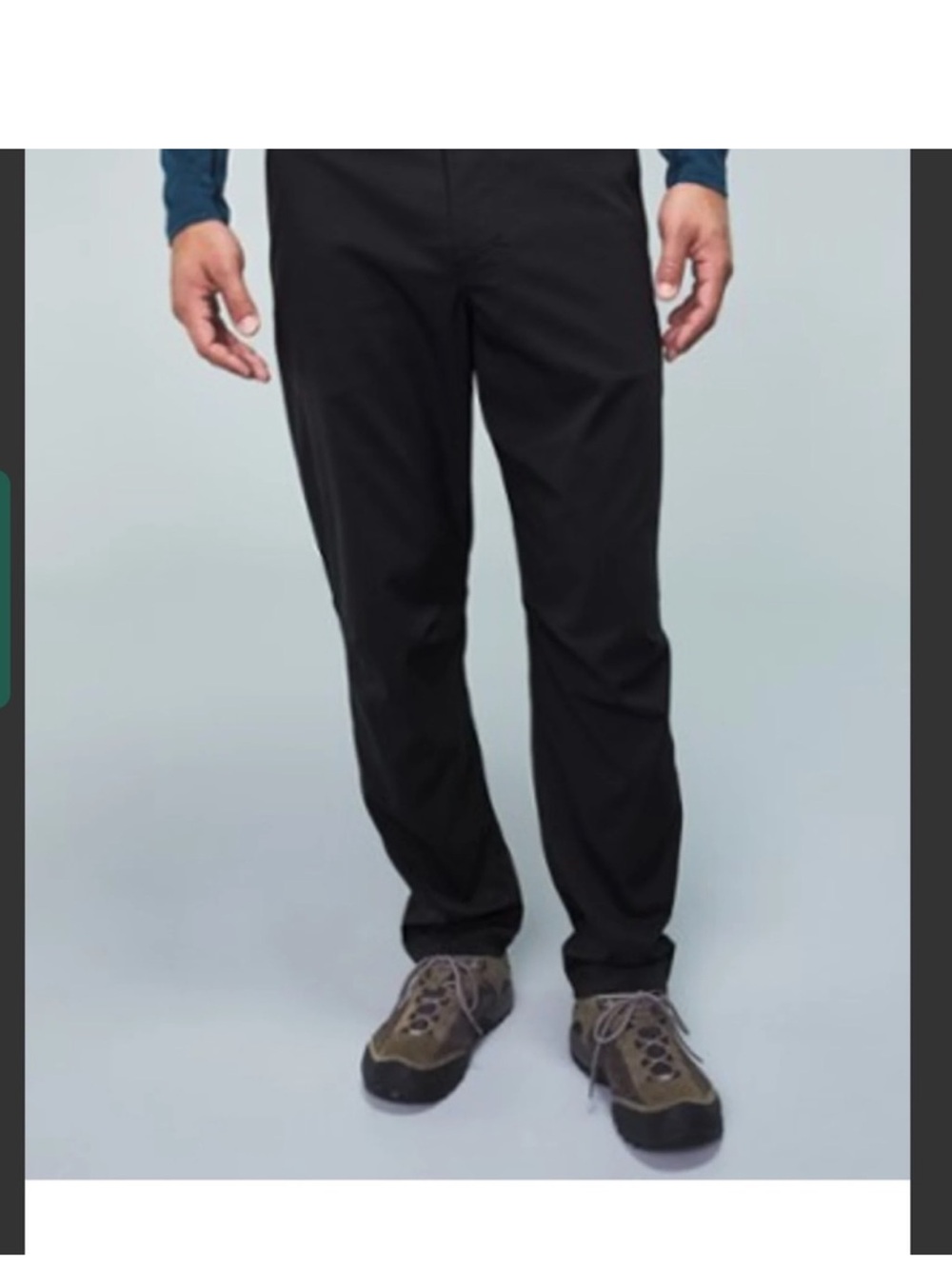REI Co-op Taereen Pants Mens 38X30 NWT Black Hiking Travel Stretch Fishing Tech
